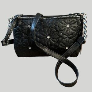 NWT LaTique Black Jasmine~ Floral~ Bling~ Crossbody (D15)